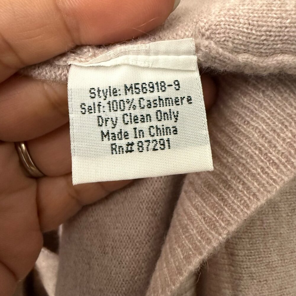 Johnny Was Mauve Pink Pure Cashmere Belted Sweater Cardigan Womens Small - Picture 6 of 7